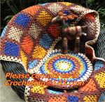 rustic handmade knitted crochet towel blanket carpet tablecrochet blanket sofa