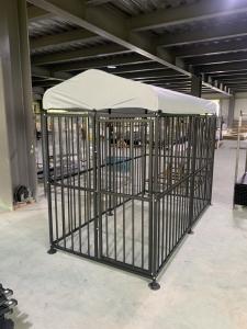 Wholesale Outdoor Dog Kennel Steel Powder Coated Dog Cage with Watrerproof Cover Secure Lock for Backyard 10' x 5' x 6' from china suppliers