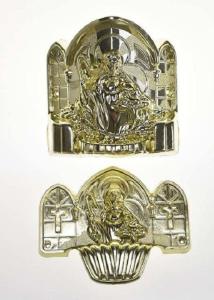Wholesale Plastic Articles Funeral Accessories Coffin Handles Corner C022 Gold Color from china suppliers