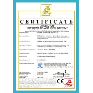 MITTIWAY PACKING MACHINE CO.,LTD Certifications