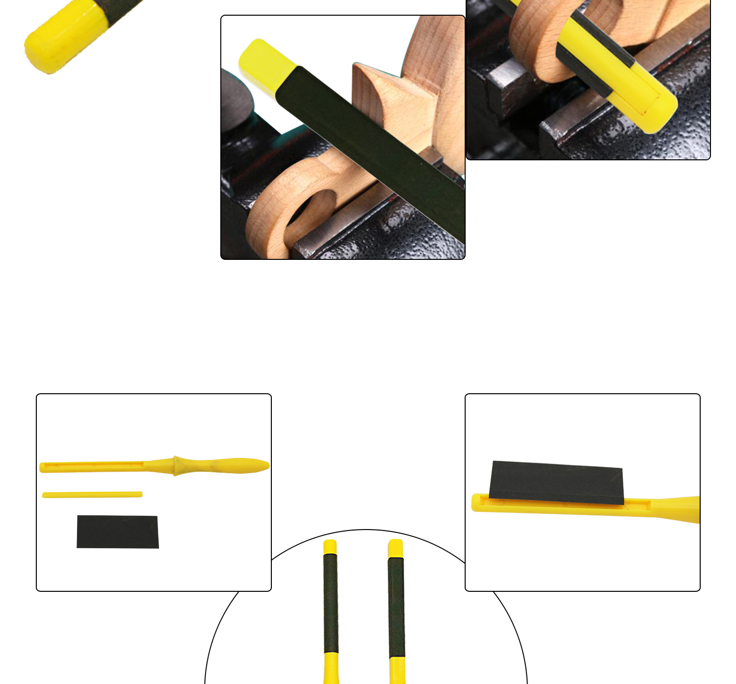 215/248mm Jewelry Sanding Sticks Half Round Polishing Square