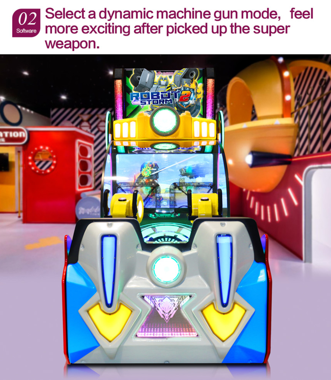 2 players Robot Storm ball shooting video redemption machines with ticket for prize