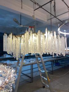 Wholesale Nordic Creative Ice Block Chandelier Luxury Crystal Chandelier Lamps from china suppliers
