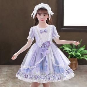 Wholesale Spring Children's Clothing Girls Lolita Princess Dress Children's Lace Puffy Dresses from china suppliers