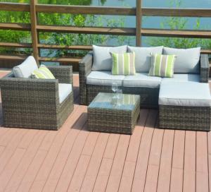 Wholesale 6Pcs Deep Seating Patio Wicker Outdoor Garden Furniture Rattan Sofa Couch from china suppliers