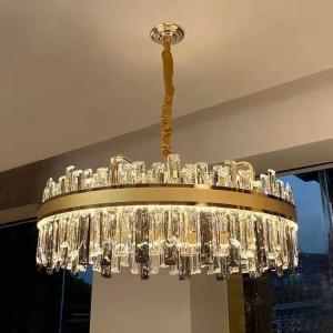 Wholesale 70W 150W Luxury Pendant Lights K9 Crystal Effect Round Pendant Chandelier from china suppliers
