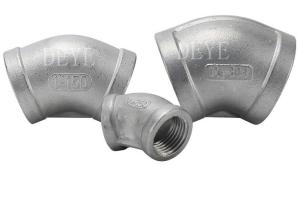 Wholesale 1/4&quot;-4&quot; 150PSI SS304 SS316 Stainless Steel Threaded Fittings 45 Deg Elbow from china suppliers