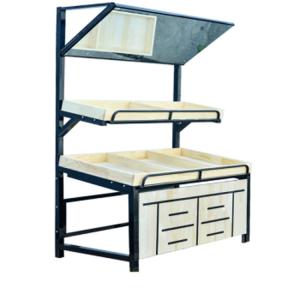 Wholesale Supermarket Fruit And Vegetables Shelves Wood And Cold Rolled Steel from china suppliers