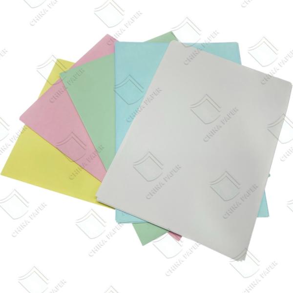 100% Wood Pulp Carbonless Printing Paper In Pink / Yellow / Blue / White / Green