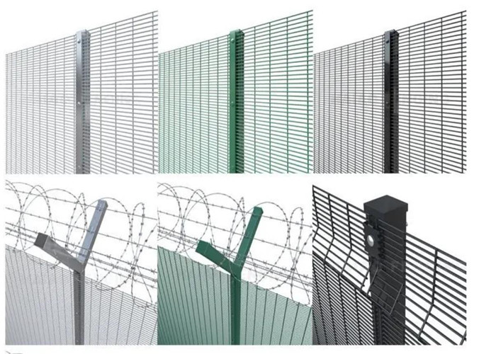 Powder Coated 358 High Security Fence 1.8m Prison Mesh Anti Climb
