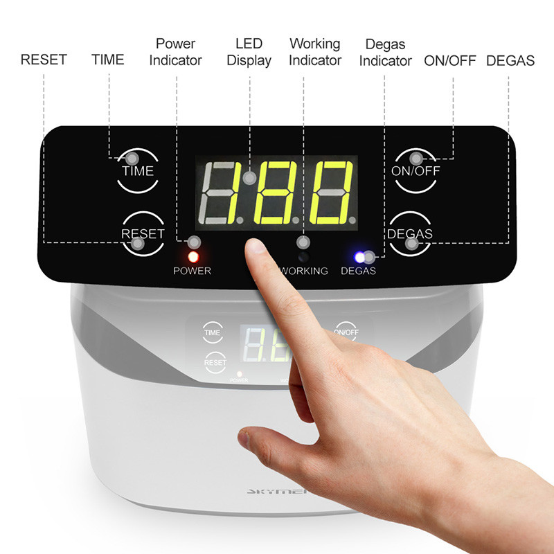 1.2L Medical Disinfection Ultrasonic Cleaning Bath 60W JP-1200B