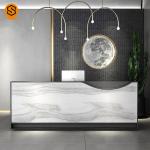 SGS Artificial Repairable Stone Reception Desk Boutique GMC Salon Counter