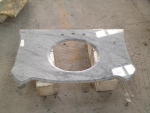 Wholesale Bianco cararra white Venato marble bathroom vanity tops for hospitality rennovation from china suppliers
