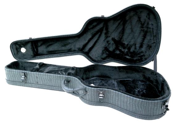 Leather Acoustic Wooden Guitar Case Thick / Thin Plush Lining With Side Metal