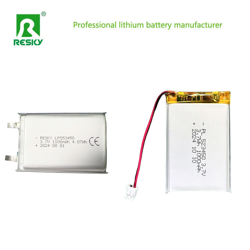 Cylindrical Lipo Battery Cells 523450 603450 3.7V 7.4v 1000mAh