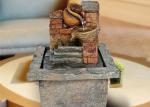 Polyresin Red Brick H16.5CM American Style Fountain Tabletop Small Ornament