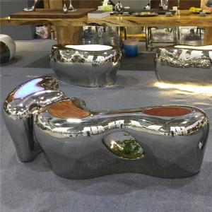 Wholesale Abstract Mirror Stainless Steel Sculpture Creative Outdoor Park Chair from china suppliers