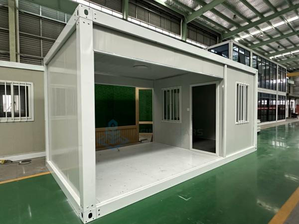 Temporary / Permanent Prefabricated Container Houses , Sturdy Steel Structure