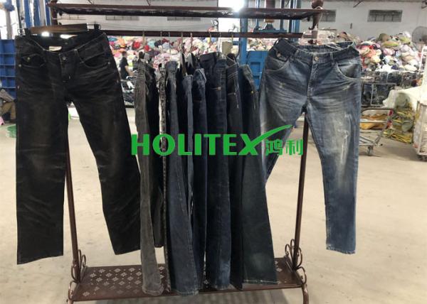 Second Hand Mens Clothing , Korean Style Used Mens Jeans Pants For Southeast