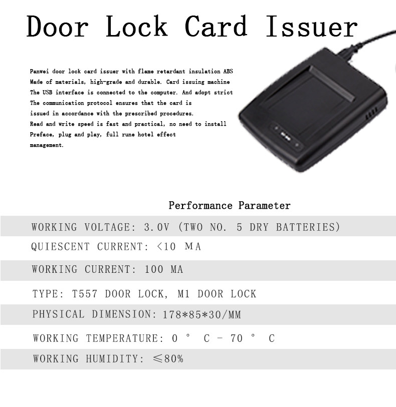 Golden Hotel Security Door Locks With Card Reader Long Battery Life Span