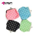 New Cute Buckle Coin Purses Kiss-lock Change small dot fabric bag mini cute coin