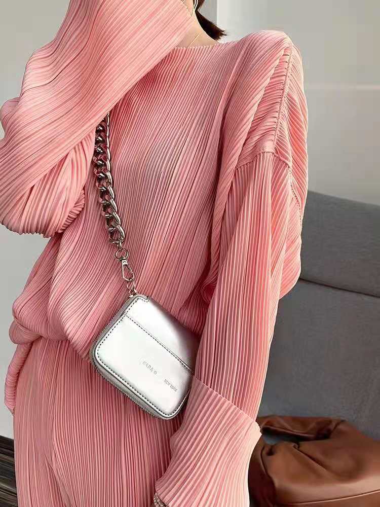 Miyake Satin Striped Crepe Woven Fabric 55 Inch
