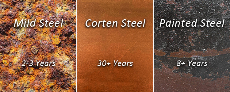 Outdoor Metal Garden Large Corten Steel Smokeless Firepit Rectangular