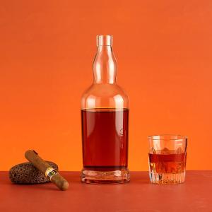 Wholesale Hot Stamping 700ml 750ml 1000ml Whiskey Gin Whisky Liquor Glass Vodka Spirit Bottle from china suppliers