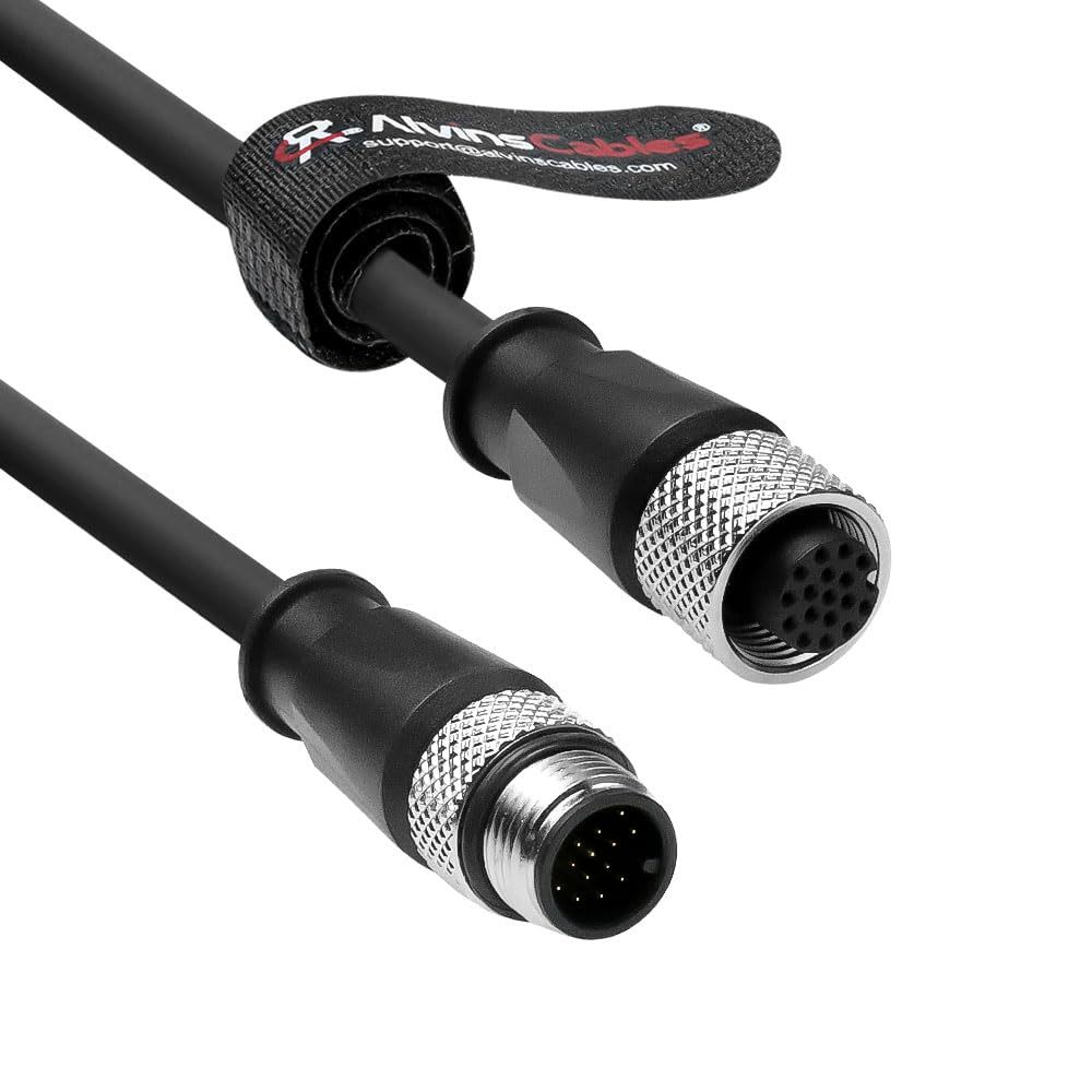Wholesale Alvin's M12 A-Code 17-Pin Male to Female Cable, 1m, for Cognex/HikRobot, PROFINET from china suppliers
