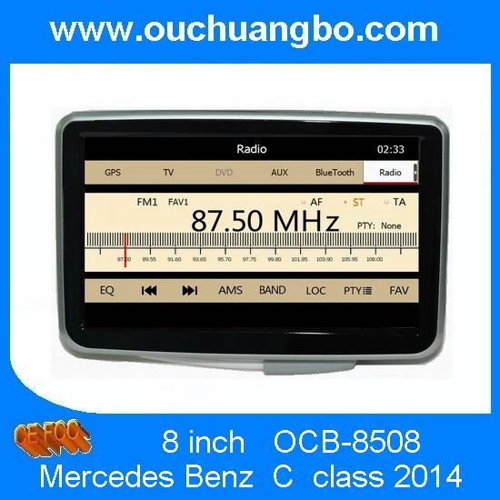 Ouchuangbo autoradio GPS sat navi DVD Mercedes Benz C180 2014 support canbus BT