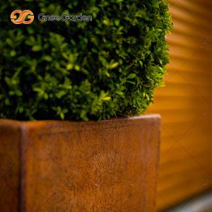 Wholesale Customize Large Corten Steel Flower Pots Outdoor Corten Steel Flowerpots from china suppliers