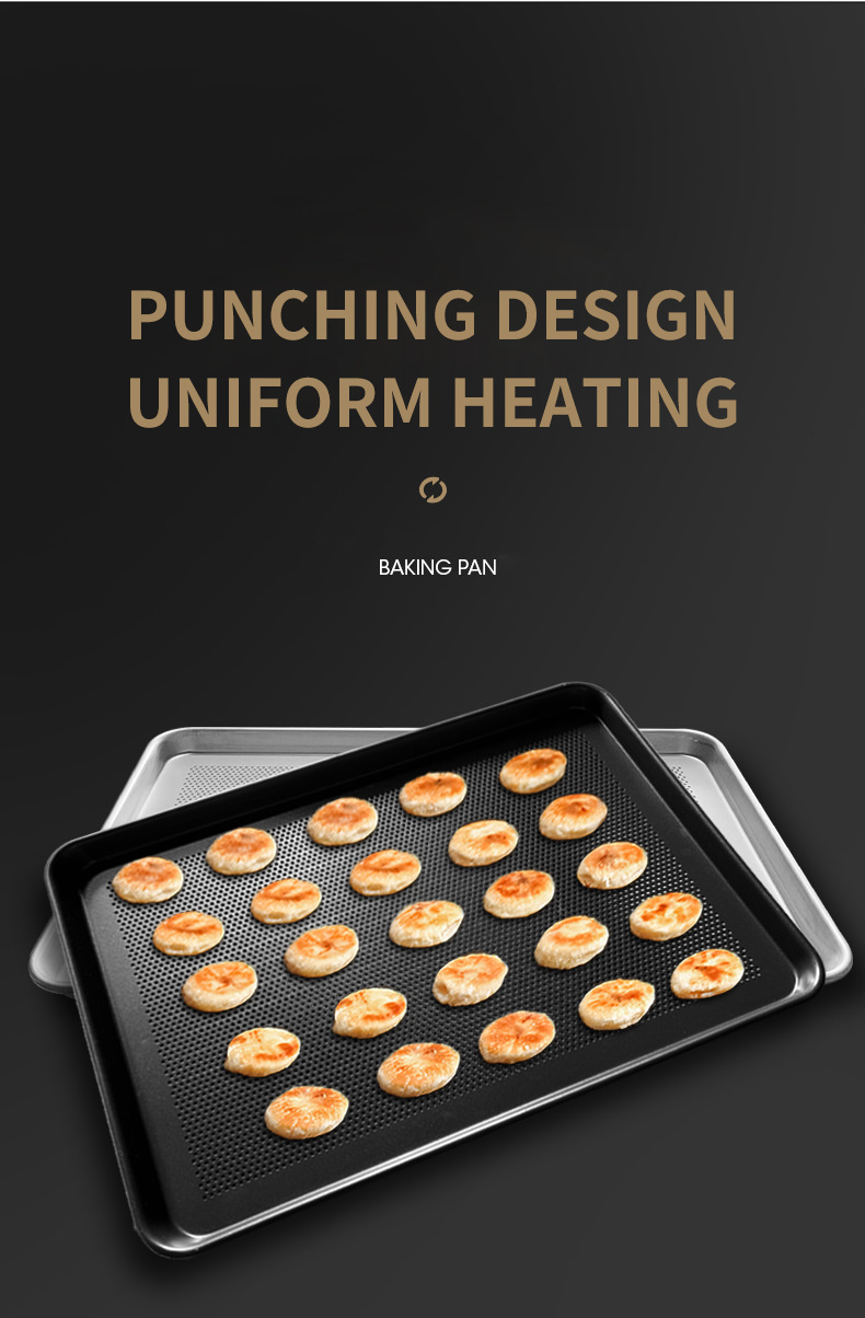 Aluminum Alloy Perforated Baking Sheet Pan Tray for Oven with Hollow Design