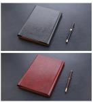 Magnetic Metal Flap A5 Ring Binder Journal , Weekly Monthly Leather Business