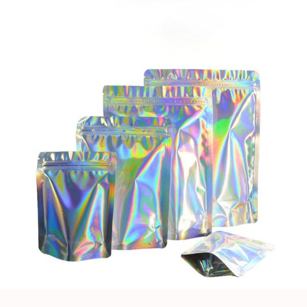 Mylar Phone Case Holographic Zipper Bag PVC Holographic Printed Plastic