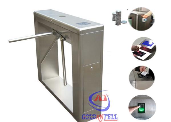 Stainless Steel Access Control System Tripod Turnstile Gate Pedestrian Speed