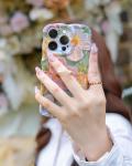 iPhone 12 Pro Max case Ring, Oil Painting flower Colorful retro flower cute