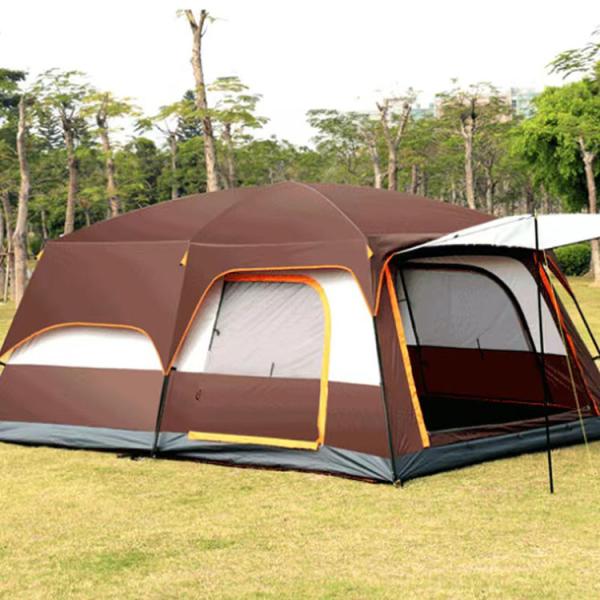 Polyester Oxford 210D Pu Coating Waterproof Big Tent Outdoor Layer Family Living