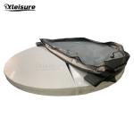 spa hot tub vinyl leather cover skin round lid for heated wooden tub without
