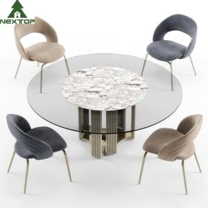 Wholesale Modern Luxury Deluxe Gold Metal Fabric Single Chair Hotel Banquet Restaurant from china suppliers