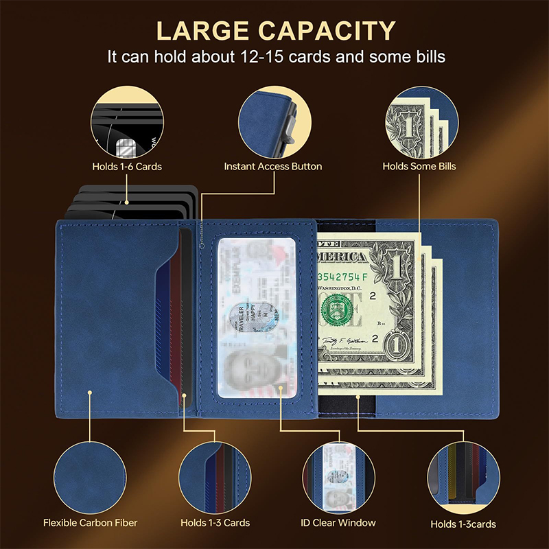 Keep Your Cards Safe and Stylish with Our Fashionable RFID Aluminum Metal Card Holder
