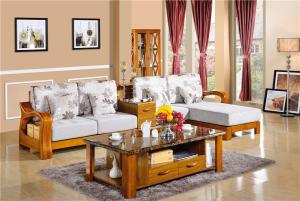 Wholesale modern Zingana wood home corner sofa furniture from china suppliers