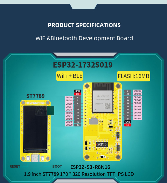 High Brightness 300nits TFT LCD Monitor Display ST7789 Driver Chip