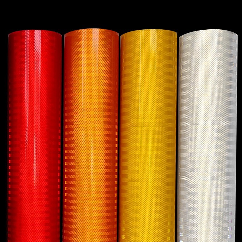 Adhesive White Micro Prismatic Reflective Vinyl White Laminate Sheets
