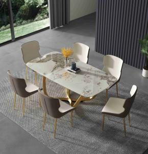 Wholesale Bright Modern Rectangular Dining Tables Italian Simple Home Rectangle Breakfast Table Set from china suppliers