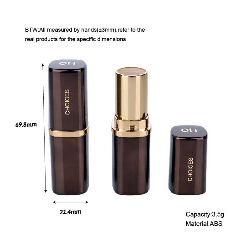 brown lip balm tube