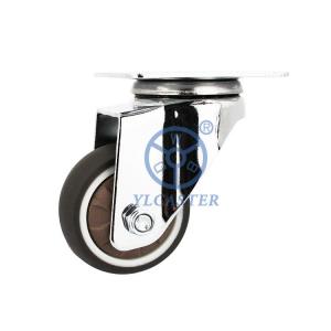 China 50mm Diameter Furniture Casters Soft TPR Wheel Swivel Plate Mobile Street Food Cart Casters on sale