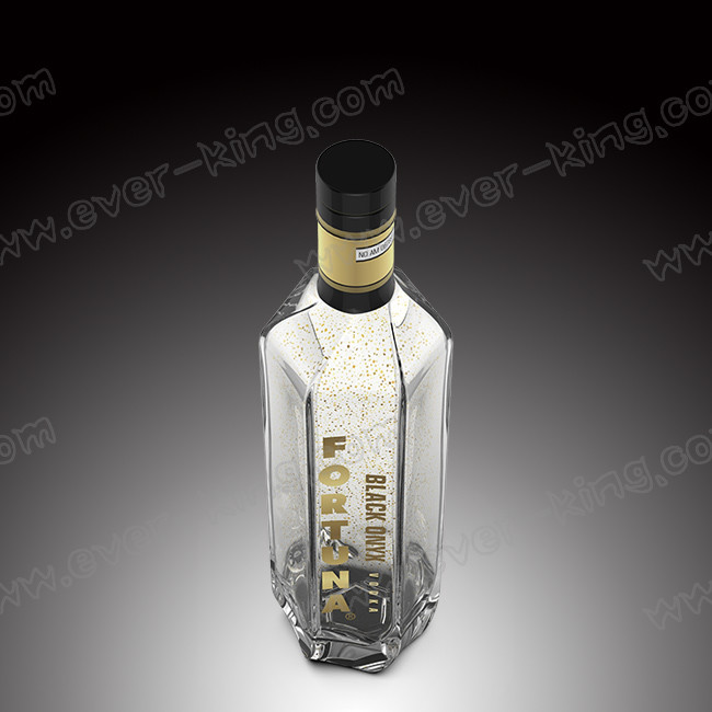 Custom Empty Luxury Wine Vodka Glass Bottle Unique Shaped