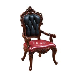 Wholesale High Quality Solid Wood Upholstered Retro Leather Dining Chair from china suppliers