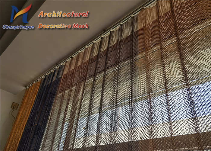 2.0mm Golden 316 Stainless Steel Wire Mesh Restaurant Metal Coil Drapery