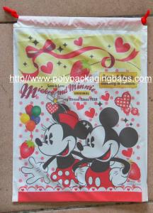 Wholesale Hot Selling Colourful Plastic Drawstring Carrier Bags For Apparel / Garments / Clothing from china suppliers